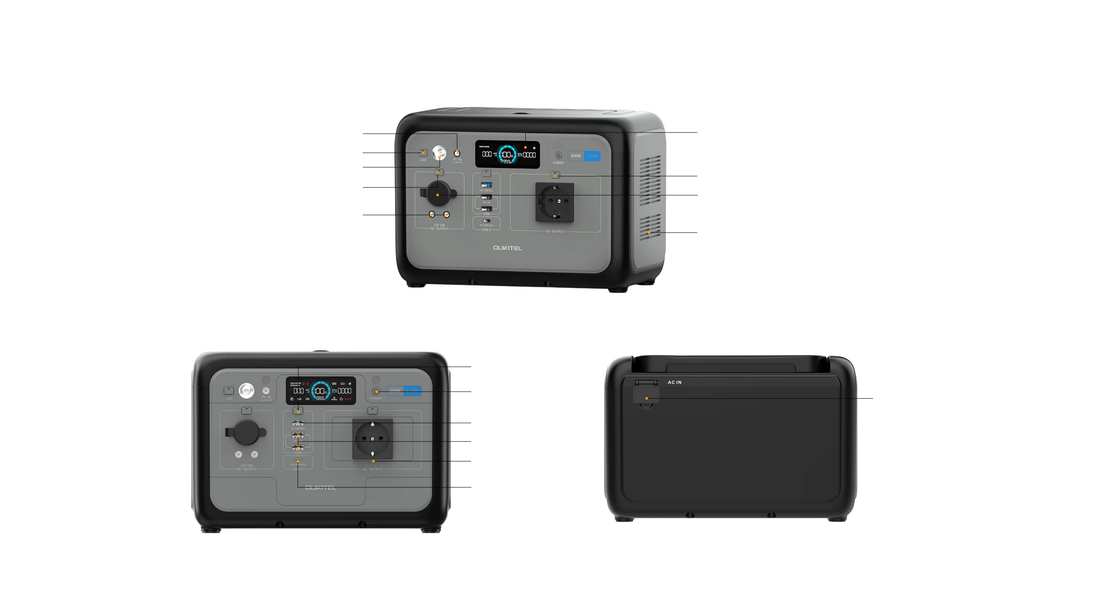 OUKITEL P800 Portable Power Station 800W | 512Wh