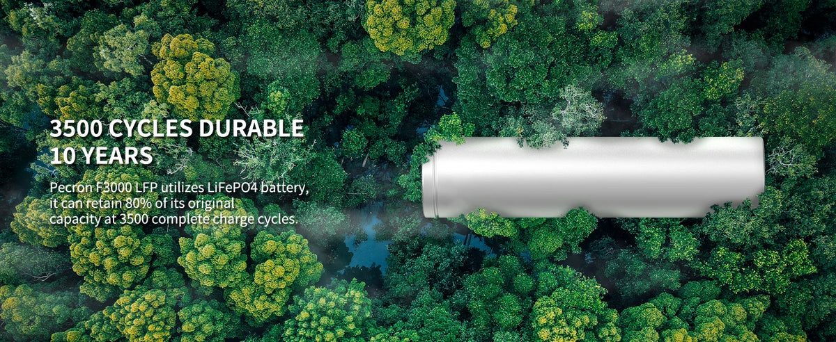 PECRON F3000LFP Portable Power Station 3072Wh with 3600W AC Outlets, Solar Generator & LiFePO4 Battery