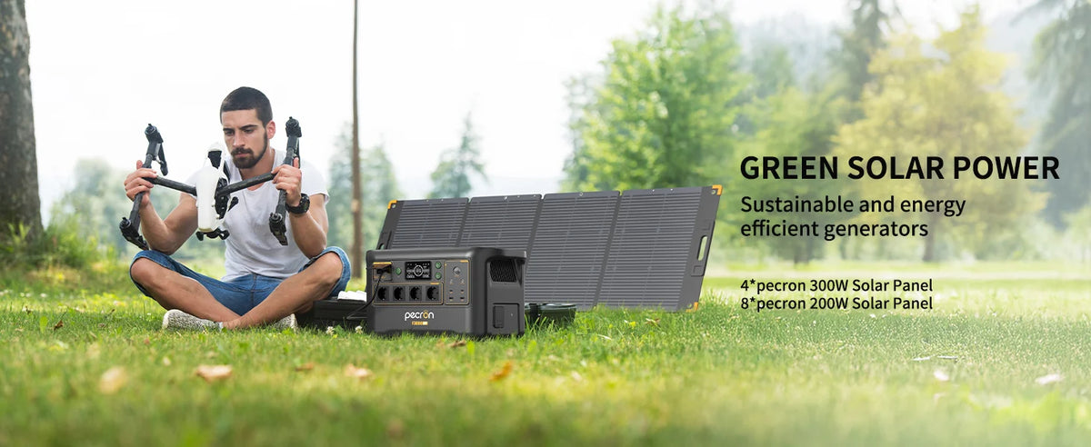 PECRON F3000LFP Portable Power Station 3072Wh with 3600W AC Outlets, Solar Generator & LiFePO4 Battery
