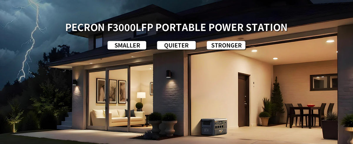 PECRON F3000LFP Portable Power Station 3072Wh with 3600W AC Outlets, Solar Generator & LiFePO4 Battery