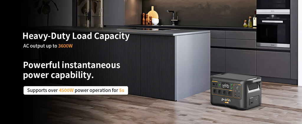 PECRON F3000LFP Portable Power Station 3072Wh with 3600W AC Outlets, Solar Generator & LiFePO4 Battery