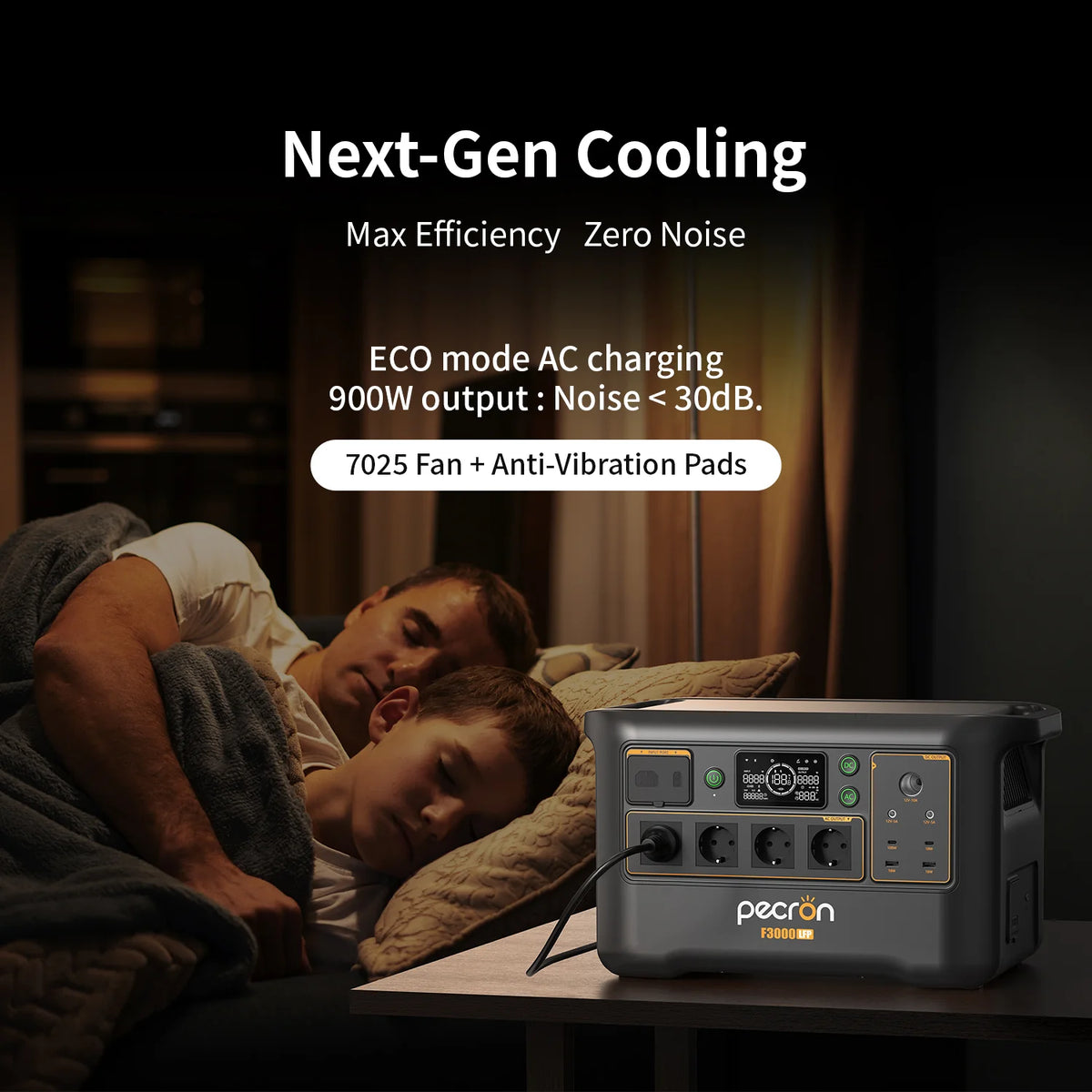 PECRON F3000LFP Portable Power Station 3072Wh with 3600W AC Outlets, Solar Generator & LiFePO4 Battery