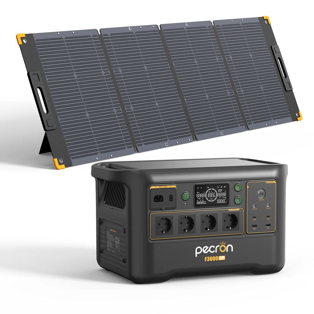 PECRON F3000LFP Portable Power Station 3072Wh with 3600W AC Outlets, Solar Generator & LiFePO4 Battery