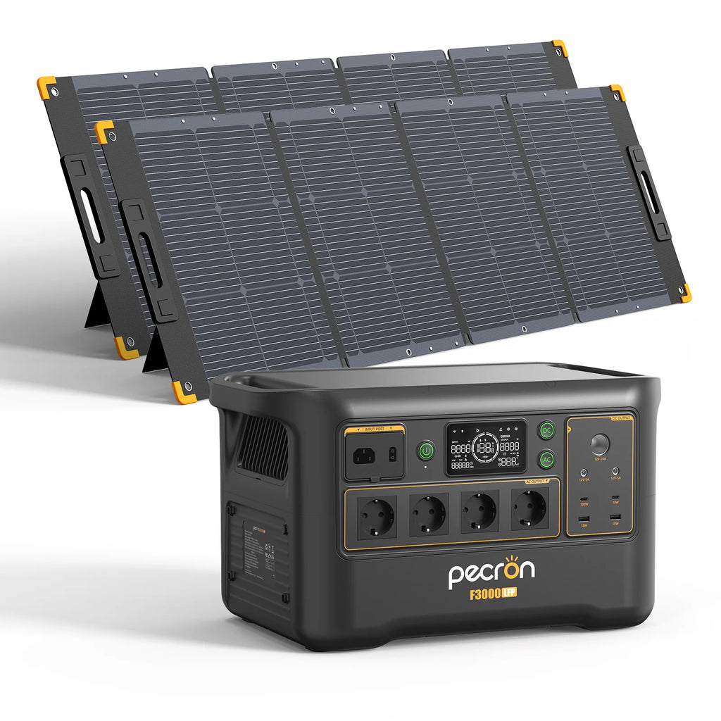 PECRON F3000LFP Portable Power Station 3072Wh with 3600W AC Outlets, Solar Generator & LiFePO4 Battery